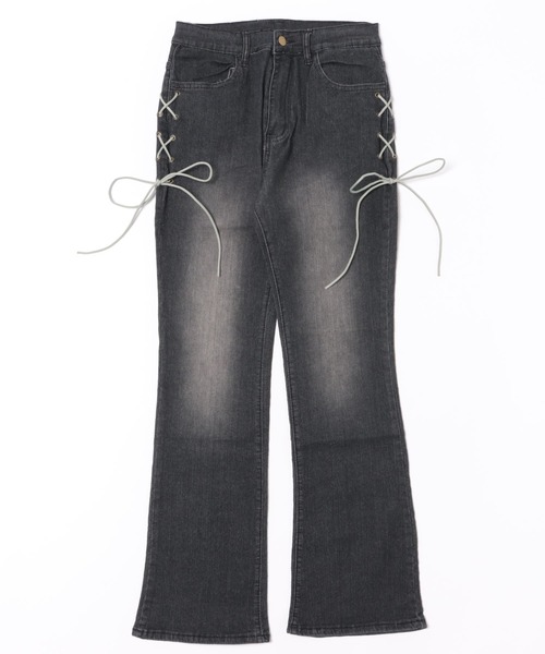 セール】サイドリボンレースアップデニム【ZOZOTOWN限定アイテム