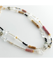 tone（トーン）の「【mamo】【金属アレルギー対応】天然石&シェルネックレス(MA)（ネックレス）」