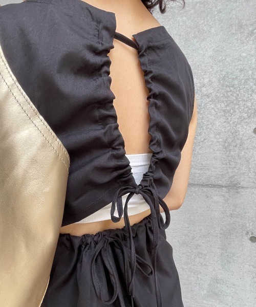 ketty cherie（ケティシェリー）の「バックリボンノースリーブワンピース≪洗濯機で洗える≫（ワンピース・レディース・ブラック・M）」の2枚目の写真