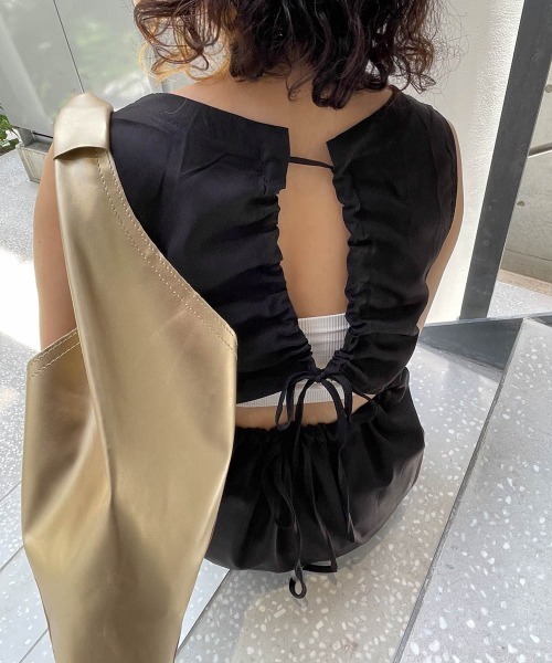 ketty cherie（ケティシェリー）の「バックリボンノースリーブワンピース≪洗濯機で洗える≫（ワンピース・レディース・ブラック・M）」の3枚目の写真