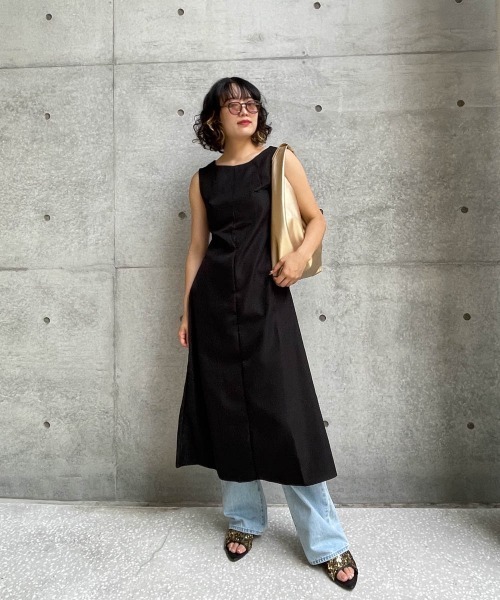 ketty cherie（ケティシェリー）の「バックリボンノースリーブワンピース≪洗濯機で洗える≫（ワンピース・レディース・ブラック・M）」の5枚目の写真