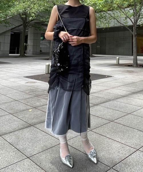 ketty cherie（ケティシェリー）の「バックリボンノースリーブワンピース≪洗濯機で洗える≫（ワンピース・レディース・ブラック・M）」の12枚目の写真