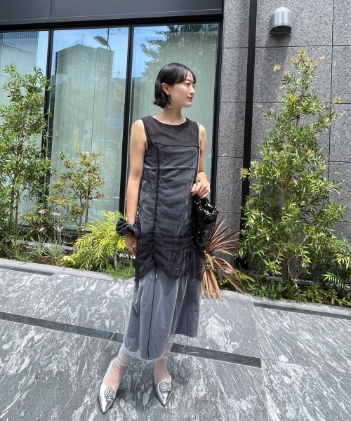 ketty cherie（ケティシェリー）の「バックリボンノースリーブワンピース≪洗濯機で洗える≫（ワンピース・レディース・ブラック・M）」の15枚目の写真