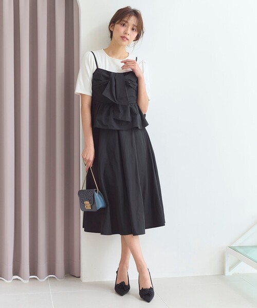 Feroux（フェルゥ）の「【セットアップ対応・洗える】タフタフレア スカート（スカート・レディース・ピンク系/ブルー系/ブラック系・1/2）」の17枚目の写真