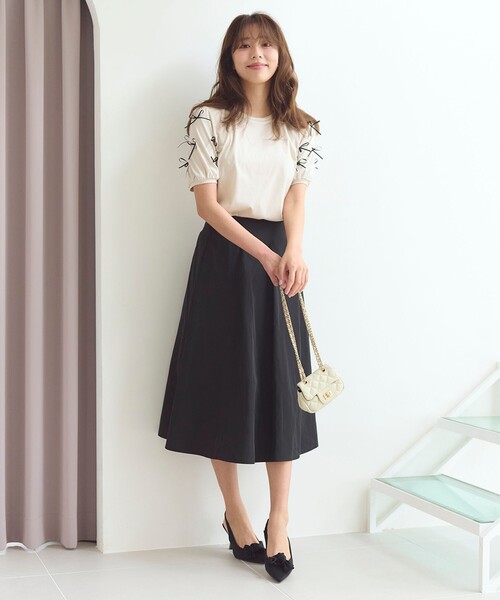 Feroux（フェルゥ）の「【セットアップ対応・洗える】タフタフレア スカート（スカート・レディース・ピンク系/ブルー系/ブラック系・1/2）」の18枚目の写真