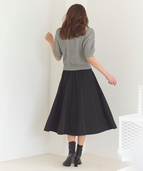 Feroux（フェルゥ）の「【セットアップ対応・洗える】タフタフレア スカート（スカート・レディース・ピンク系/ブルー系/ブラック系・1/2）」の20枚目の写真