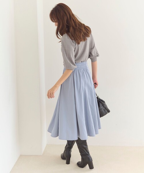 Feroux（フェルゥ）の「【セットアップ対応・洗える】タフタフレア スカート（スカート・レディース・ピンク系/ブルー系/ブラック系・1/2）」の22枚目の写真