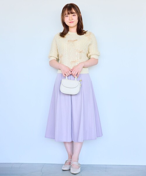 Feroux（フェルゥ）の「【セットアップ対応・洗える】タフタフレア スカート（スカート・レディース・ピンク系/ブルー系/ブラック系・1/2）」の5枚目の写真