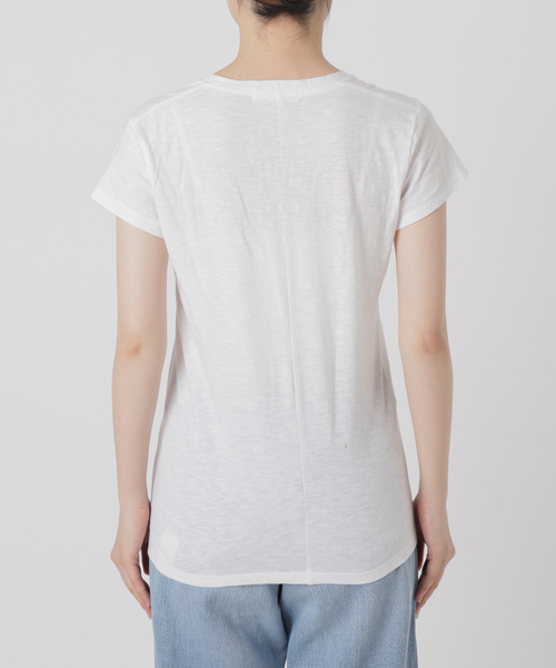 CALUX（キャラクス）の「【CALUX/キャラクス】Vネック Tシャツ（Tシャツ/カットソー・レディース・ブラウン系その他/ホワイト/ベージュ・FREE）」の20枚目の写真