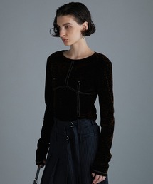 PRANK PROJECT | 【24AUTUMN PRE ORDER】ベロアボディスーツ / Velour Bodysuit(Tシャツ/カットソー)