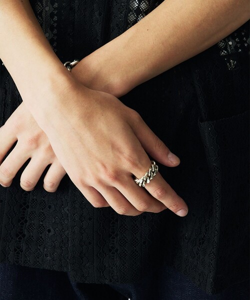 BILL WALL LEATHER(ビルウォールレザー)の「【EXCLUSIVE】R466 - Curb Chain Ring Large(リング・メンズ・その他・US-6h/US-7h/US-8h/US-9h)」の5枚目の写真