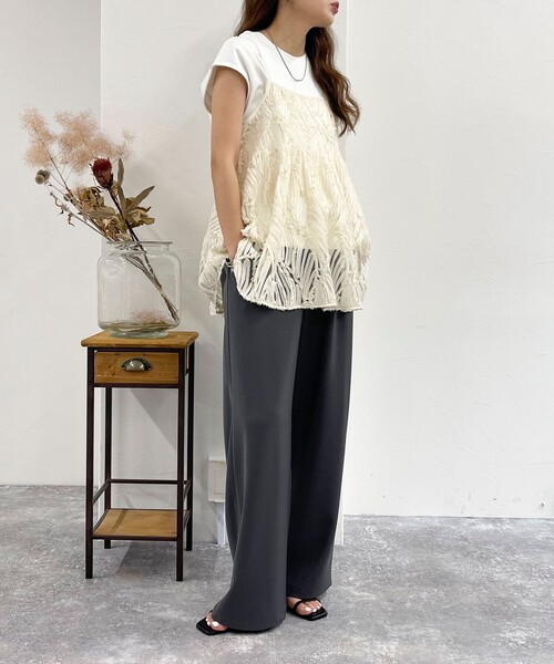 fredy emue（フレディエミュ）の「チュールバテンレースキャミビスチェ