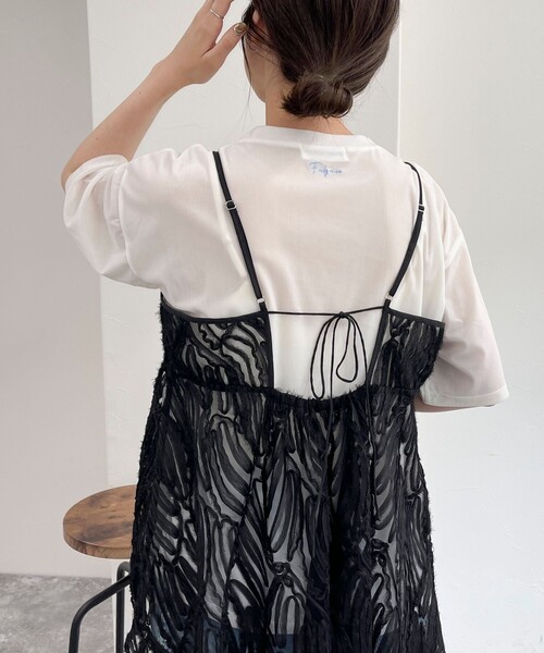 fredy emue（フレディエミュ）の「チュールバテンレースキャミビスチェ