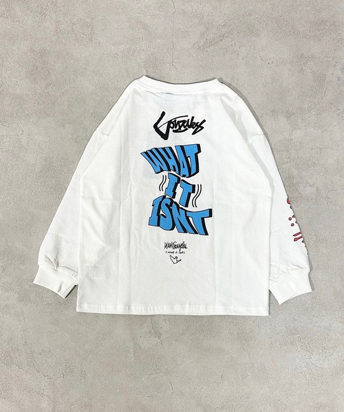（What it isNt）ART BY MARKGONZALES（ワットイットイズント）の「（What it isNt）ART BY MARKGONZALES 別注ロンT（Tシャツ/カットソー・キッズ・ホワイト/ピンク/チャコール・100/130/120/110/90/80/150/140）」の20枚目の写真