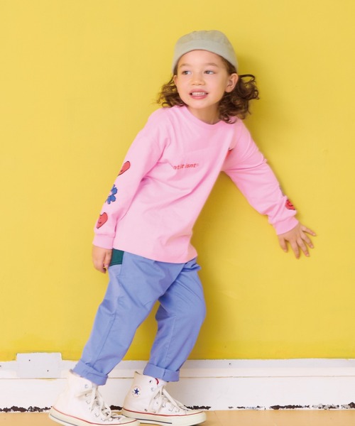 （What it isNt）ART BY MARKGONZALES（ワットイットイズント）の「（What it isNt）ART BY MARKGONZALES 別注ロンT（Tシャツ/カットソー・キッズ・ホワイト/ピンク/チャコール・100/130/120/110/90/80/150/140）」の9枚目の写真