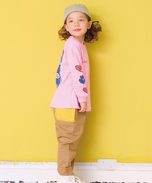 （What it isNt）ART BY MARKGONZALES（ワットイットイズント）の「（What it isNt）ART BY MARKGONZALES 別注ロンT（Tシャツ/カットソー・キッズ・ホワイト/ピンク/チャコール・100/130/120/110/90/80/150/140）」の10枚目の写真