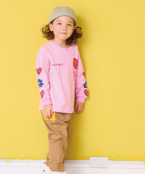 （What it isNt）ART BY MARKGONZALES（ワットイットイズント）の「（What it isNt）ART BY MARKGONZALES 別注ロンT（Tシャツ/カットソー・キッズ・ホワイト/ピンク/チャコール・100/130/120/110/90/80/150/140）」の12枚目の写真