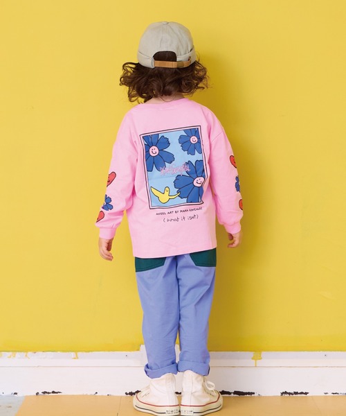 （What it isNt）ART BY MARKGONZALES（ワットイットイズント）の「（What it isNt）ART BY MARKGONZALES 別注ロンT（Tシャツ/カットソー・キッズ・ホワイト/ピンク/チャコール・100/130/120/110/90/80/150/140）」の13枚目の写真