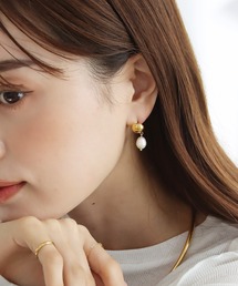 金属アレルギー対応 淡水パールピアス