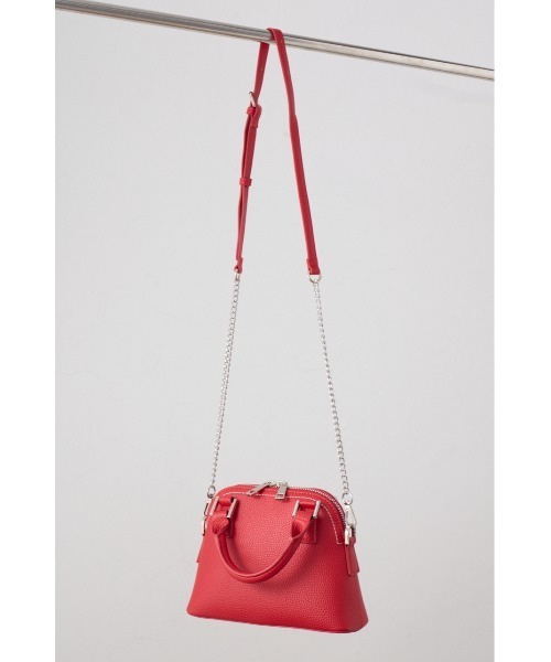 AZUL by moussy(アズールバイマウジー)の「ダブルジッパーミニバッグ(ショルダーバッグ・レディース・シルバー/グレー/レッド/ブラック/グリーン系その他2/アイボリー/ブルー・FREE)」の21枚目の写真