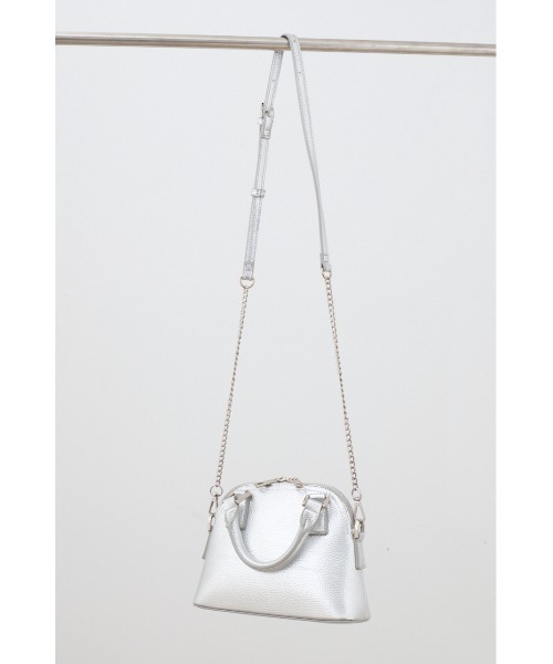AZUL by moussy(アズールバイマウジー)の「ダブルジッパーミニバッグ(ショルダーバッグ・レディース・シルバー/グレー/レッド/ブラック/グリーン系その他2/アイボリー/ブルー・FREE)」の14枚目の写真