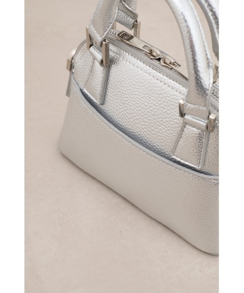 AZUL by moussy(アズールバイマウジー)の「ダブルジッパーミニバッグ(ショルダーバッグ・レディース・シルバー/グレー/レッド/ブラック/グリーン系その他2/アイボリー/ブルー・FREE)」の9枚目の写真
