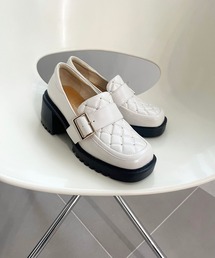 キルティング × スタッズ 厚底 シューズ 41311