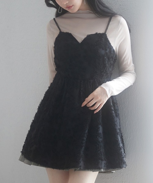 SAISON DE PAPILLON(セゾンドパピヨン)の「フラワーモチーフキャミトップス(キャミソール・レディース・グレー/ブラック・M/L)」の14枚目の写真