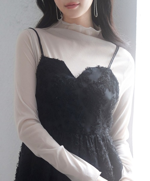 SAISON DE PAPILLON(セゾンドパピヨン)の「フラワーモチーフキャミトップス(キャミソール・レディース・グレー/ブラック・M/L)」の21枚目の写真