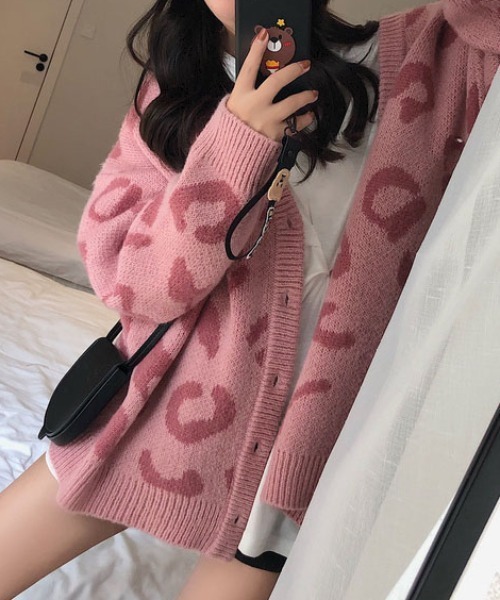セール】ヒョウ柄 カーディガン（カーディガン/ボレロ）｜GEMEDA