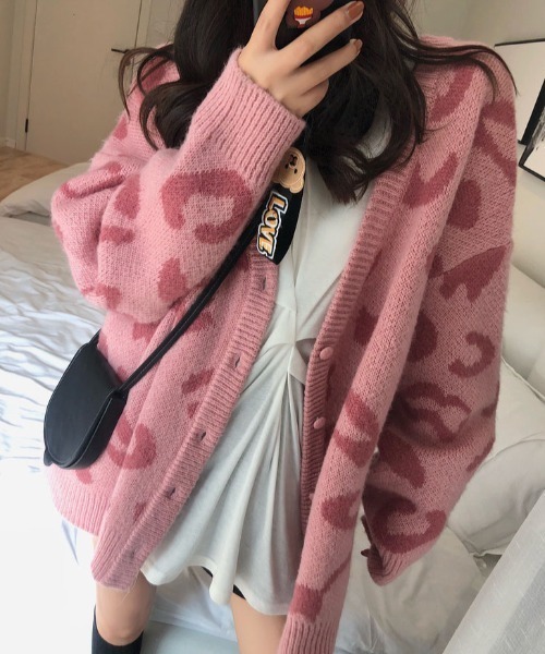 セール】ヒョウ柄 カーディガン（カーディガン/ボレロ）｜GEMEDA
