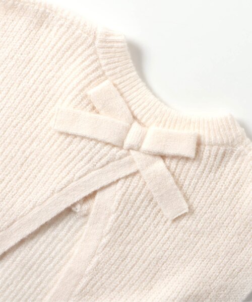 apres les cours(アプレレクール)の「後ろリボンショートニットベスト(ベスト・キッズ・チャコール/アイボリー・100/120/140)」の9枚目の写真