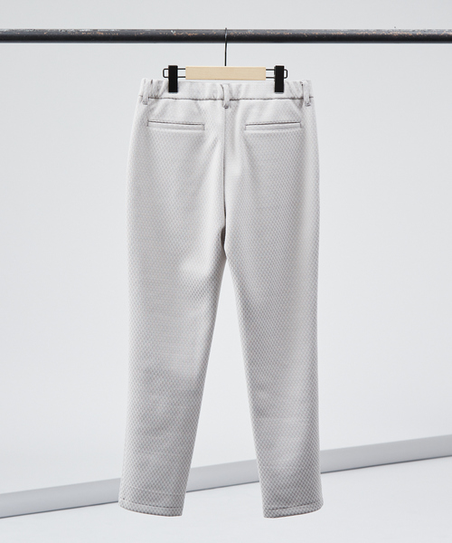 ABAHOUSE GRAY（アバハウスグレイ）の「【MASCHILE】セットアップ対応/チェック リンクス ニット パンツ（その他パンツ・メンズ・グレイッシュベージュ/ブラック/ネイビー・46/48/50）」の6枚目の写真