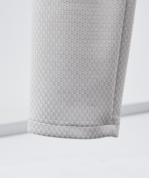 ABAHOUSE GRAY（アバハウスグレイ）の「【MASCHILE】セットアップ対応/チェック リンクス ニット パンツ（その他パンツ・メンズ・グレイッシュベージュ/ブラック/ネイビー・46/48/50）」の11枚目の写真