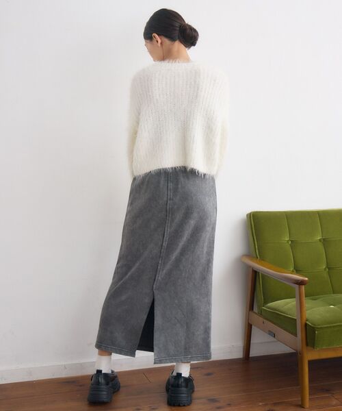 RETRO GIRL(レトロガール)の「ダメージ裏毛SK(スカート・レディース・ホワイト系その他/ダークグリーン/チャコールグレー・FREE)」の17枚目の写真