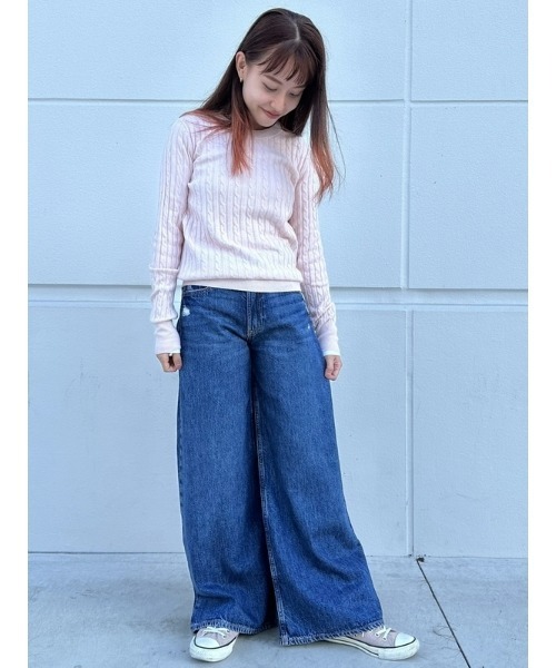 Pringle カシミアセーター クルーネックケーブルニット M ネイビー yafuu-store_pr-0147020