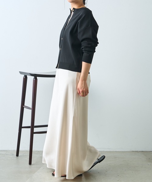 Jena espace merveilleux(ジェナ エスパスメルヴェイユ)の「ビハイ袖メッシュ2WAYカーディガン(カーディガン/ボレロ・レディース・ブラック/グレー/イエロー・FREE)」の6枚目の写真