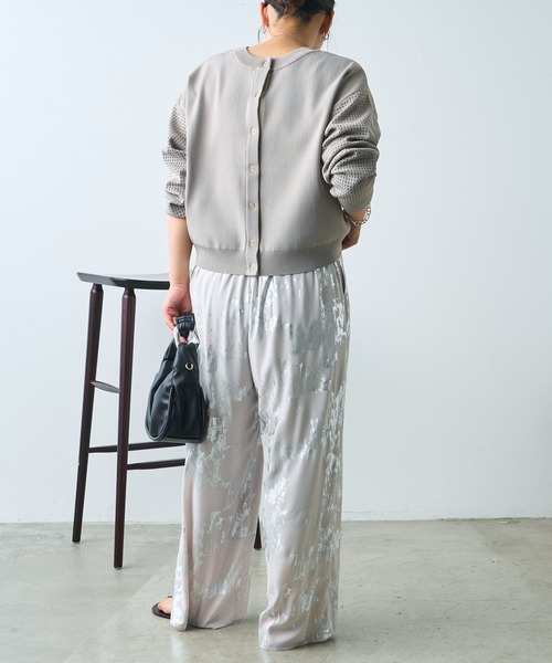 Jena espace merveilleux(ジェナ エスパスメルヴェイユ)の「ビハイ袖メッシュ2WAYカーディガン(カーディガン/ボレロ・レディース・ブラック/グレー/イエロー・FREE)」の19枚目の写真