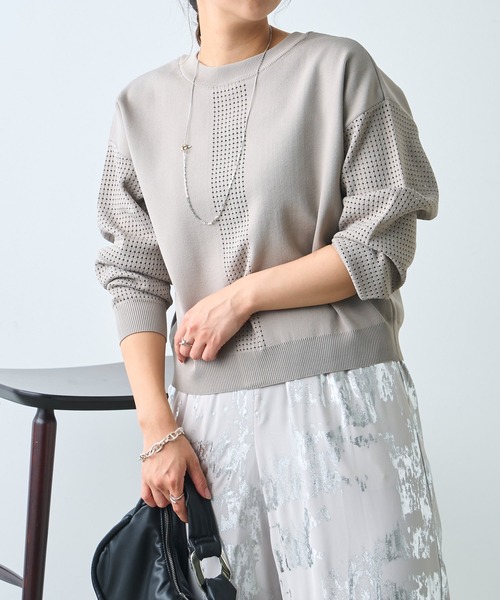 Jena espace merveilleux(ジェナ エスパスメルヴェイユ)の「ビハイ袖メッシュ2WAYカーディガン(カーディガン/ボレロ・レディース・ブラック/グレー/イエロー・FREE)」の21枚目の写真