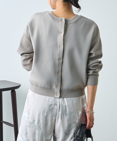 Jena espace merveilleux(ジェナ エスパスメルヴェイユ)の「ビハイ袖メッシュ2WAYカーディガン(カーディガン/ボレロ・レディース・ブラック/グレー/イエロー・FREE)」の22枚目の写真