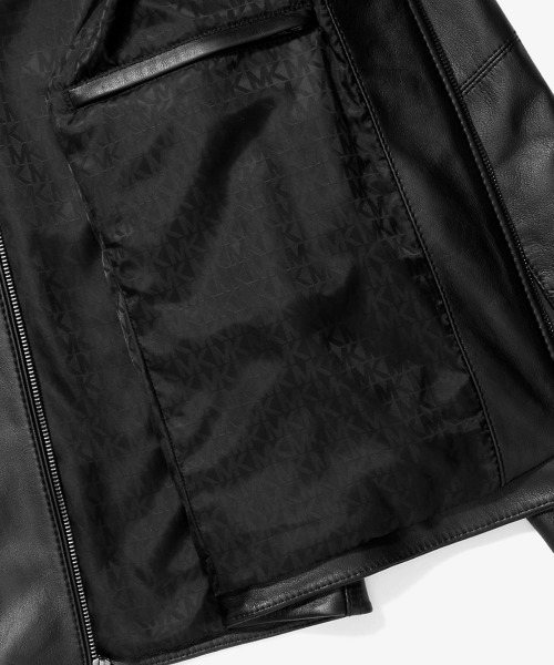 MICHAEL KORS（マイケルコース）の「ベーシック レーサージャケット（ライダースジャケット・メンズ・ブラック・L/M/S）」の6枚目の写真