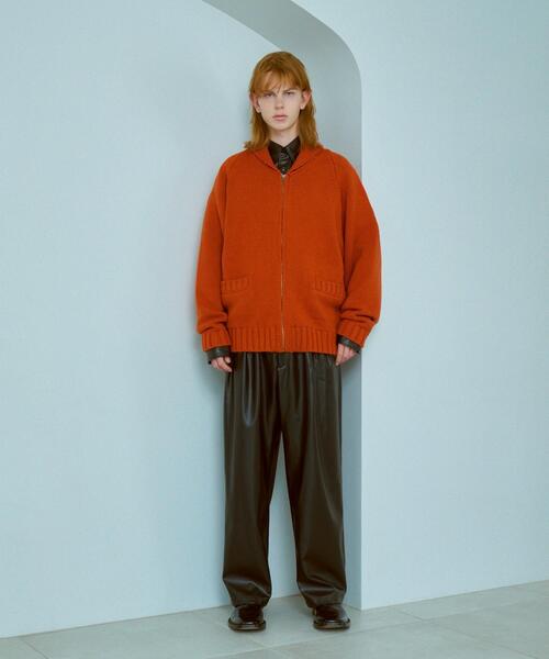 THE STANDARD（ザスタンダード）の「THE STANDARD/カウチンニットカーディガン（カーディガン/ボレロ・メンズ・ブラック/オレンジ・MEDIUM/LARGE）」の4枚目の写真