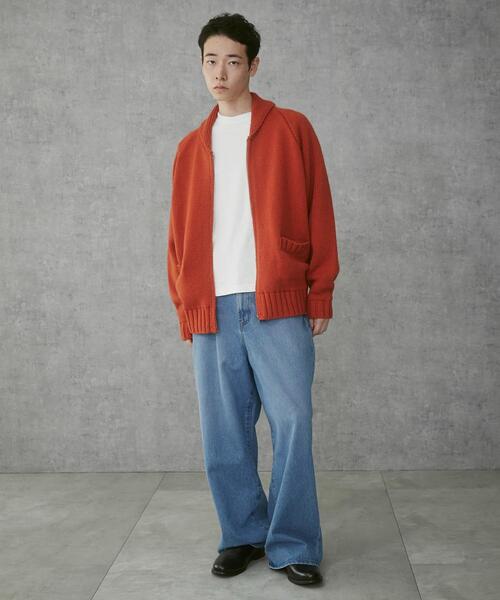 THE STANDARD（ザスタンダード）の「THE STANDARD/カウチンニットカーディガン（カーディガン/ボレロ・メンズ・ブラック/オレンジ・MEDIUM/LARGE）」の20枚目の写真