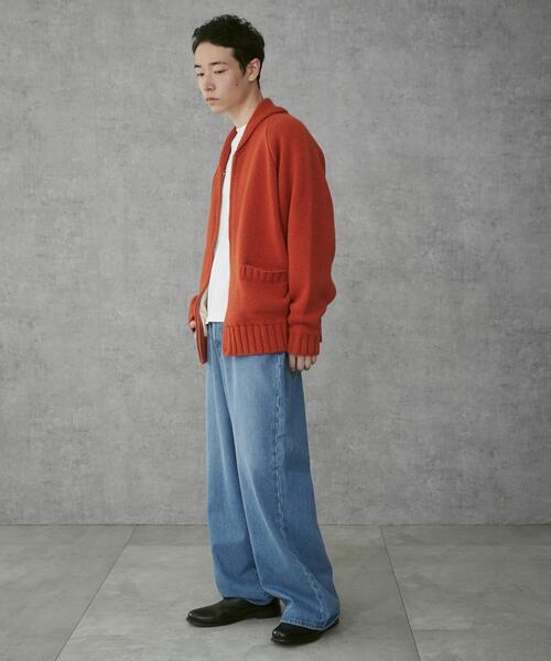 THE STANDARD（ザスタンダード）の「THE STANDARD/カウチンニットカーディガン（カーディガン/ボレロ・メンズ・ブラック/オレンジ・MEDIUM/LARGE）」の21枚目の写真