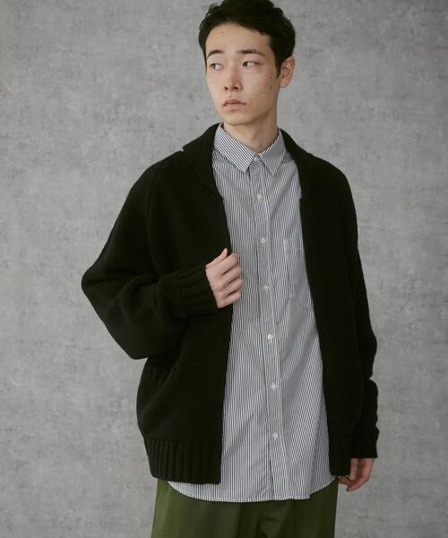 THE STANDARD（ザスタンダード）の「THE STANDARD/カウチンニットカーディガン（カーディガン/ボレロ・メンズ・ブラック/オレンジ・MEDIUM/LARGE）」の9枚目の写真