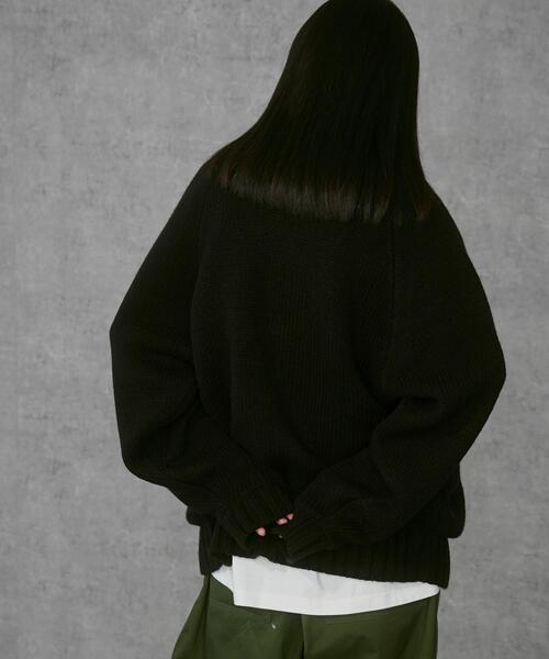 THE STANDARD（ザスタンダード）の「THE STANDARD/カウチンニットカーディガン（カーディガン/ボレロ・メンズ・ブラック/オレンジ・MEDIUM/LARGE）」の16枚目の写真