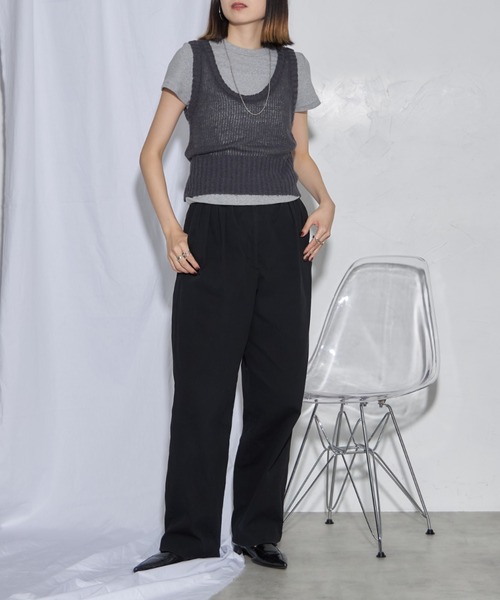 モヘアローゲージニットベスト（ベスト）｜leimn（レイムン）の