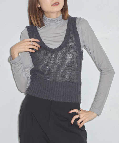 giorgio armani モヘアジップニットベスト giorgio armani モヘア