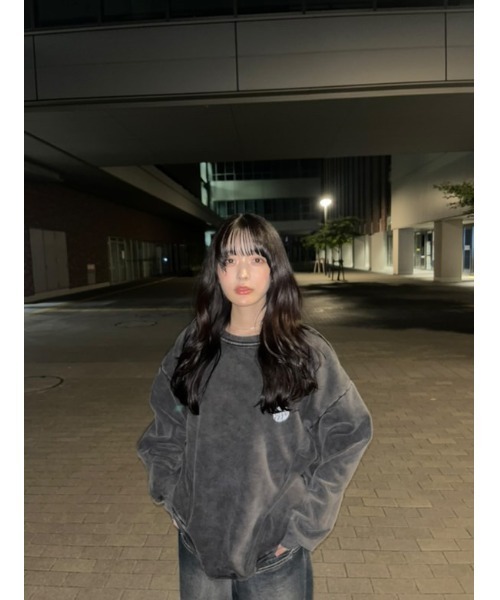 DEVICE(デバイス)の「韓国 古着風 ピグメント サークル バック ロゴ スウェット トレーナー(スウェット・レディース・ブラック・FREE)」の21枚目の写真