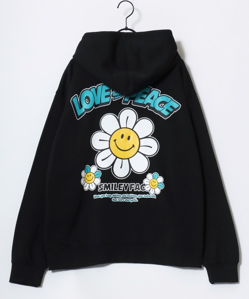 SMILEY FACE(スマイリーフェイス)の「SMILEY FACE/スマイリーフェイス オーバーサイズ 裏起毛 袖プリント バックプリント ロゴ ワンポイント刺繍 スウェット パーカー フーディー/レディース メンズ(パーカー・レディース・スミクロ/グレー系その他2/グレー系その他/ブラック系その他/ブラック系その他3/ブラック系その他2/ネイビー/アッシュグレー/ブラック・LL/L/M)」の17枚目の写真